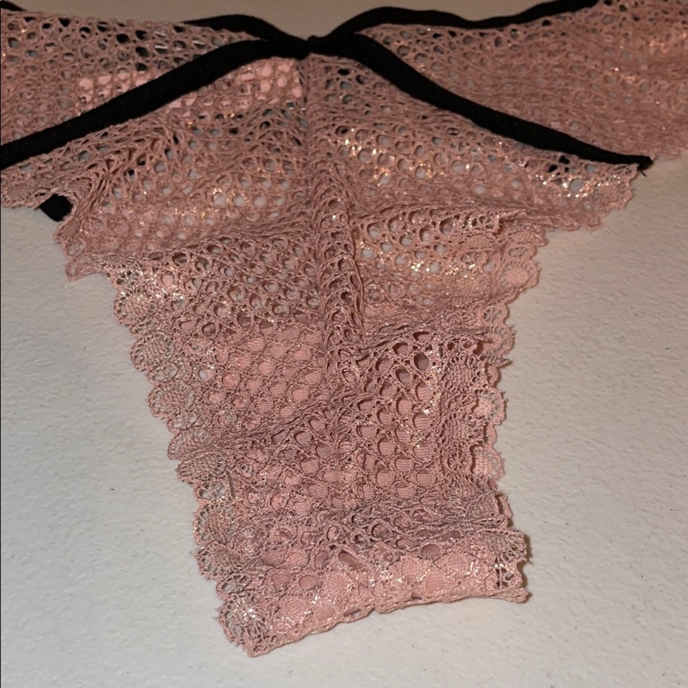 Victoria's Secret Thong VS Dusty Rose Shimmer Thong VS VERY SEXY Fishnet Panty 🆕 - Picture 4 of 17